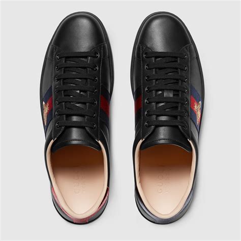 gucci ace uomo nere|Sneaker Ace uomo ricamata in pelle nera .